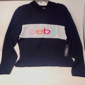 Bebe Sport Women's long sleeve Block Logo Hoodie